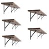 5-Tier Floating Shelves Rustic Bookcase Long Shelves