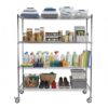 5-Tier Metal Shelving Unit with Wheels 70.87x59.76x23.98in 250KG