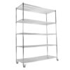 5-Tier Wire Shelving Unit Height Adjustable with Wheels