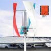 5000W Wind Turbine Generator Kit, Vertical Helix Aerodynamic 3-Blade System with Controller for Off-Grid Home RV Marine