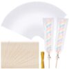 500 Pack Candy Kabob Bags with Sticks, Clear Treat Bags with Twist Ties and 500 Natural Bamboo Skewers, 3 x 11 Inches, Food-Safe Polyethylene Packaging for Marshmallow Pretzel Candies, DIY Gifts
