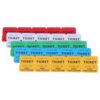 500 Pairs Colorful Paper Raffle Tickets with Perforated Design