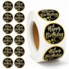 500 Pcs 1 Inch Happy Birthday Stickers Birthday Balloon Roll Decals