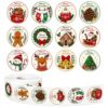 500Pcs Christmas Bauble Stickers Roll,12 Designs 1inch Sticker，C1335