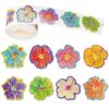 500Pcs Glitter Flower Stickers Spring Foil Shiny Floral Labels Sticker
