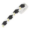500pcs Graduation Cap Stickers Roll B290 Coated Paper Black