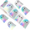 500Pcs Halloween Stickers Roll Holographic Ghost Waterproof Decals