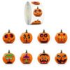 500 PCS Halloween Stickers Rolls 1in Halloween Pumpkin Sticker 8 Vibrant Colors Designs Round Crafts Stickers Gift Tags for Envelope Seals Label Paster Decorations Supplies