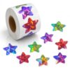 500Pcs Holographic Star Sticker Roll for Classroom Reward Decorations