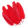 500pcs Red Goose Feathers Bulk for Crafting, 4.7-6.3 inch
