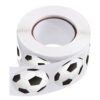 500pcs Soccer Sticker Roll 1 Inch Waterproof PVC Labels