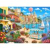 500 Piece Jigsaw Puzzle for Adults, Bright Mediterranean Coastal Town
