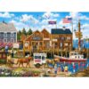 500 Piece Jigsaw Puzzle for Adults, Vintage Fishing Harbor Coastal Town
