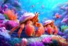 500 Pieces Wooden Adults Jigsaw Puzzle, Whimsical Crab Character Art Scene, Creative Marine Illustration, Challenging Logic Game, Daily Stress Relief, Unique Coastal Home Ornament
