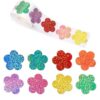 500 Spring Glitter Flower Stickers Roll Holographic Floral Labels Sticker