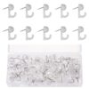 50/60 / 80 / 160Pcs Pushpins with Hooks Push Pin Hangers for Clear Push Pins Clip Cork Notice Board Thumb Tacks Hook Dorm Room Decoration