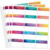 50 Adhesive Name Tags, Gradient Color Labels for Events
