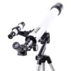50mm Compact Astronomical Telescope for Beginners Children’s Refractor Kids’ Sky Monocular Outdoor Educational Spotting Scope Spyglass White with Phone Holder Moon Filter (With Phone Holder Moon