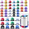 50 Pcs 1Inch Multicolor Pom Poms Critters with Plastic Jar Quiet Critters Classroom Management, Behavior Classroom Management, Homeschooling, Educational and Learning Activities for Kids (Pom Poms)