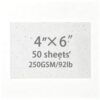 50Pcs 4"x6" 250GSM/92Lb White Gold Fleck Cardstock for Greeting Cards Menus