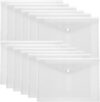 50pcs A5 Plastic Filing Envelopes with Snap Button Closure, Large Capacity Document Storage Bags for Office Student Contract