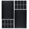 50pcs Blackboard Labels Removable Adhesive Sticker Set