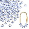 50 Pcs Chunky Beads, 5.5mm Large Hole Bead for Carabiner Keychain Bag Charm