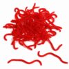 50 Pcs Fake Worms 3.2 in Lifelike Stretchy Earthworms Soft Worm Trick