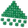50 Pcs Green Casino Dice 0.75 Inch (19mm) Acrylic Dice Game 6 Sided Cubes Dice Bulk Bulk for Table Games, Board Games, and Math Teaching (Green)