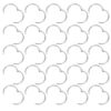 50pcs Inch Metal Binder Rings Heavy Duty Book Rings Silver