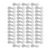 50Pcs Metal Spinner Baits Propellers Slices Set, Silver M