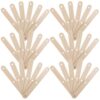 50pcs Mini Ice Pop Sticks for Crafting Wooden DIY Beige