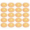 50pcs Orange Patterned Fiber Face Mask Sheets for and Neck Hydrating