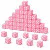 50 Pcs Pink Casino Dice 0.75 Inch (19mm) Acrylic Dice Game 6 Sided Cubes Dice Bulk Bulk for Table Games, Board Games, and Math Teaching (Pink)