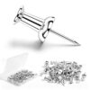 50 Pcs Push Pins Tacks Thumb Tacks for CorkBoard BulletinBoard Maps Photos