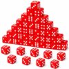 50 Pcs Red Casino Dice 0.75 Inch (19mm) Acrylic Dice Game 6 Sided Cubes Dice Bulk Bulk for Table Games, Board Games, and Math Teaching (Red)