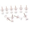 50 Pcs Rose Gold Push Pins with Transparent Acrylic Heads