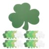 50pcs St Patrick's Day Paper Shamrock Cards with Adhesive Dots