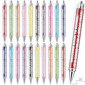50 Pcs Teacher Pens Back to School Gifts Pens Bulk for Classroom, Solid