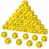 50 Pcs Yellow Casino Dice 0.75 Inch (19mm) Acrylic Dice Game 6 Sided Cubes Dice Bulk Bulk for Table Games, Board Games, and Math Teaching (Yellow)