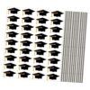 50 Sheets Graduation Hat PVC Stickers Black for 2026 Senior Year