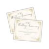 50 Year Wedding Anniversary Milestone Certificate on Linen 6pk 8.5x11” Party Congratulations Celebration to Frame Keepsake Church Vow Renewal