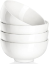 MALACASA 26 Oz White Ceramic Soup Bowls of 4, Cereal Bowls for Kitchen