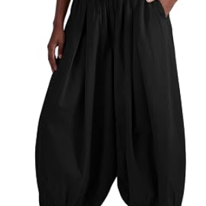 FISOEW Womens Wide Leg Balloon Pants
