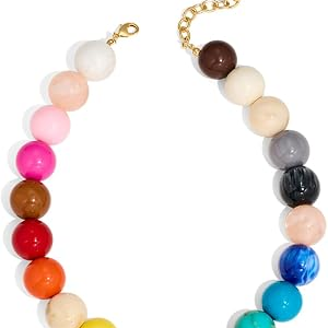 FAUTHENTICUTE Chunky Beaded Choker Necklace