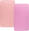 Stretchy Fitted Crib Sheets Set 2 Pack Portable Crib Mattress Topper for Baby Girl Boy,Ultra So