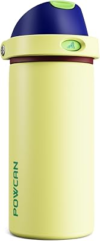 POWCAN 18 oz Insulated Stainless Steel Water Bottle: 2-in-1 Push-Button Spout & Quick-Flip Straw, Leakproof, Cold 24Hrs, Lockable, Fits Car Cup Holder, Ideal for Travel, Sports, Gift (Infinity Beam)