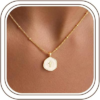 M MOOHAM Dainty 14K Gold Plated Enamel Mini Cross Necklace