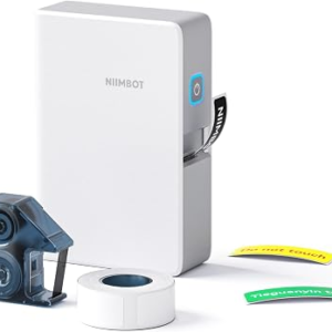 NIIMBOT N1 Label Maker with Tape, Portable Bluetooth Label Printer, White | Support Color Ribbon Printing, Mini Sticker Labeler Rechargeable for Home Office Small Business Outdoor Storage