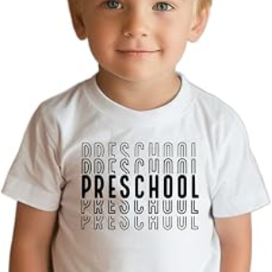 hrcfbk Repeating Preschool Toddler Baby Boys Girls Back to School Shirt First Day of Preschool T-Shirt (Repeating Preschool,2-3T)